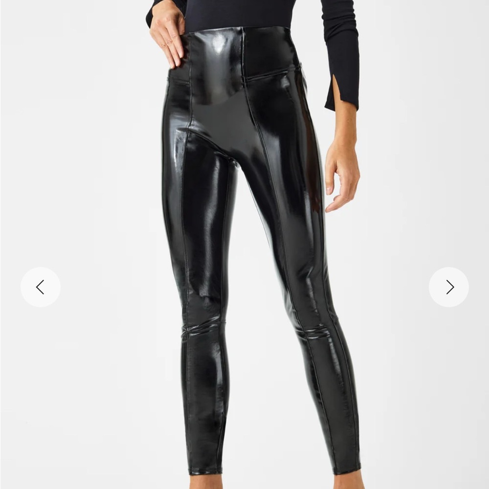 Spanx High-Waisted Faux Leather Later Look Leggings